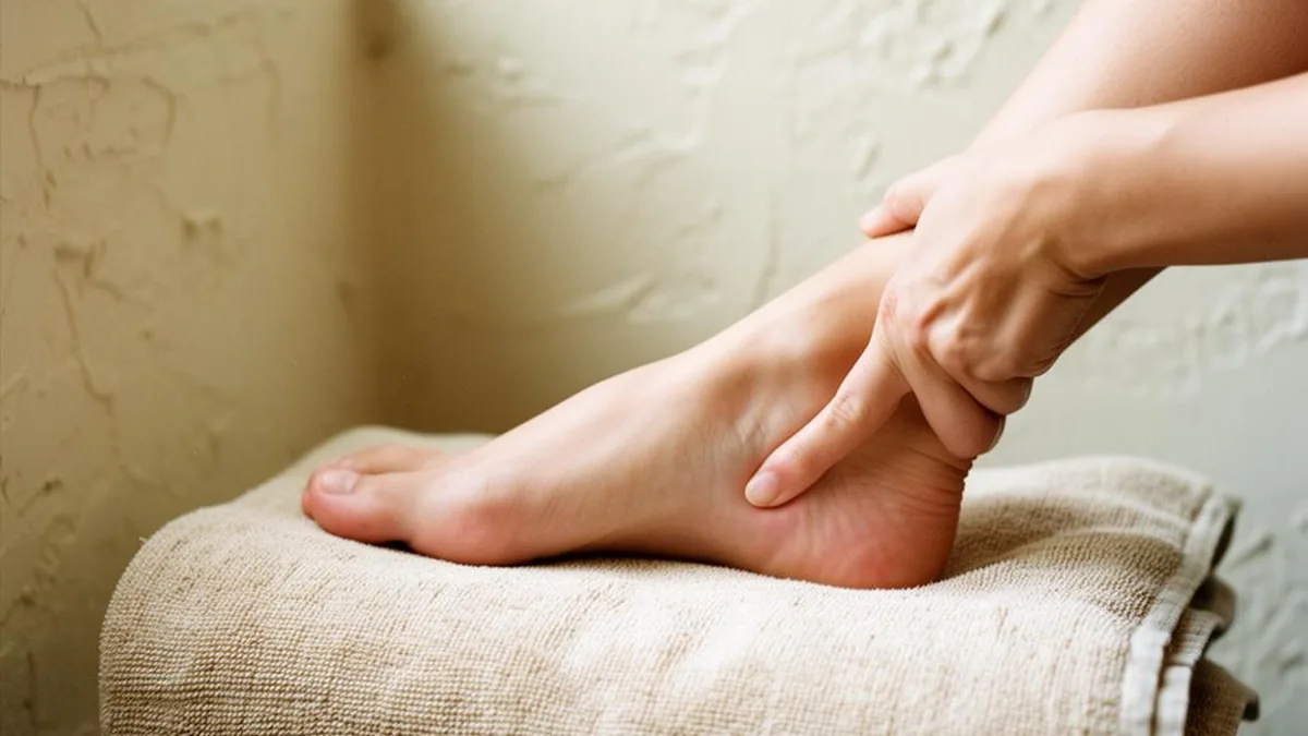 Therapist pressing the arch of a guest's foot during a foot massage and reflexology session at Healing Shiatsu in San Francisco 94121